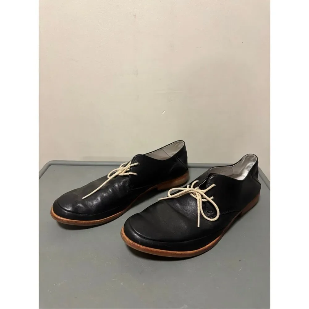Whoop-de-Doo Matte Black 100% Leather Men's Oxfords Shoes EU41 8US